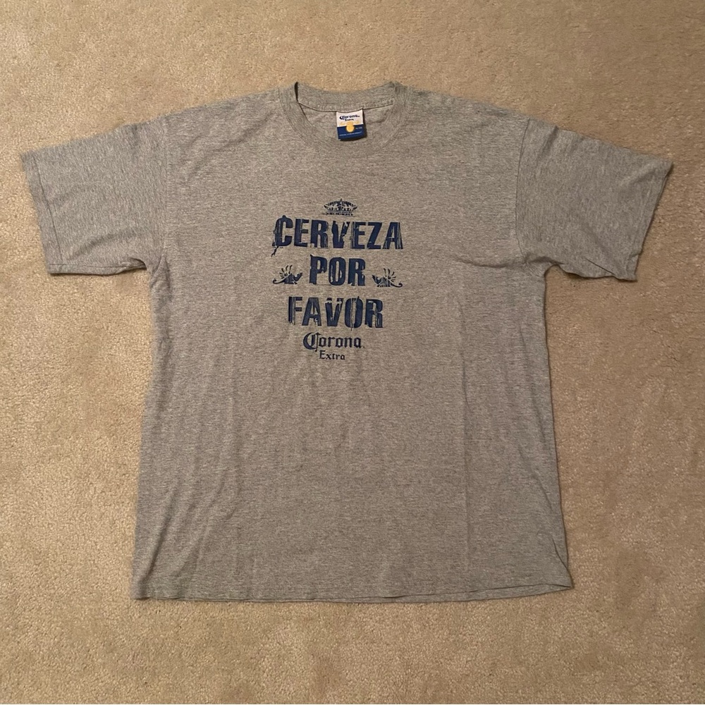 CORONA "EXTRA" MENS COOL TEE WHITE OR IVORY ALL SIZES T-1759